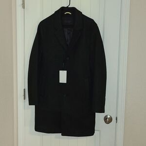 NWT COLE HAAN Grand Winter Wool Coat Black